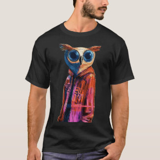 T-shirt Cyber Owl - Futuriste Streetwise 1