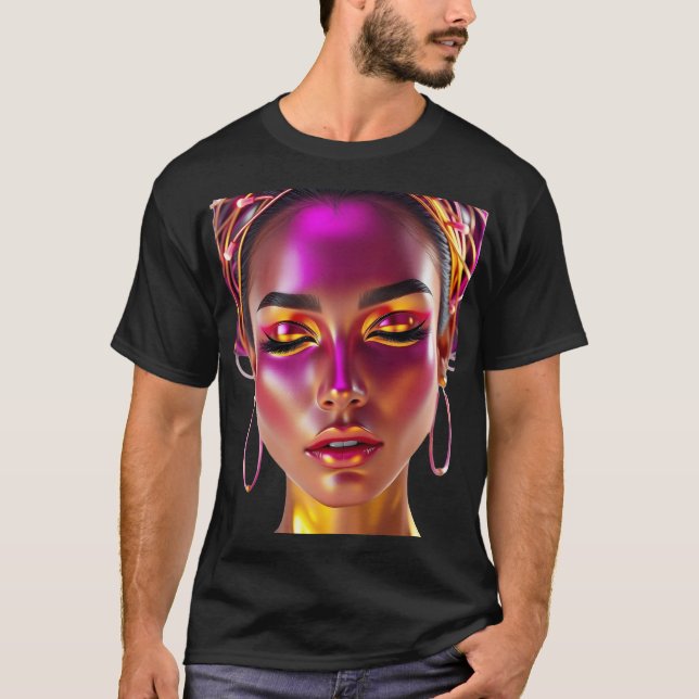 T-shirt Cyber Queen Neon Glow (Devant)