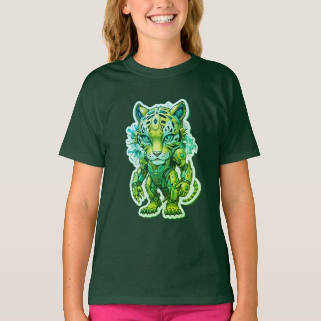 T-shirt Cyber-rayures (Devant)