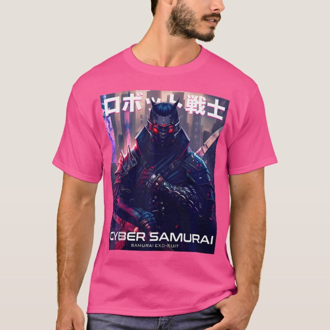 T-shirt Cyber Samurai Exo Suit Magazine Couverture Cyber P (Devant)