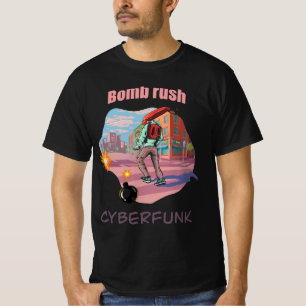 T-shirt Cyberfunk de la ruée vers la bombe