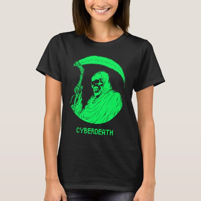 T-shirt Cybergoth Clothes Alt Aesthetic  Cyber Death Grim  (Devant)