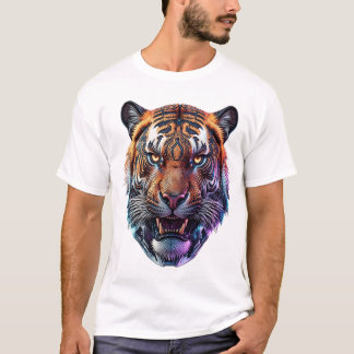 T-shirt Cybernetic Bio-Mechanical Tiger Portrait