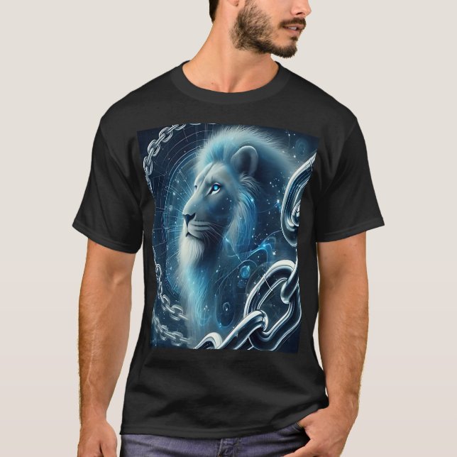 T-shirt Cybernetic Lion in Chains (Devant)