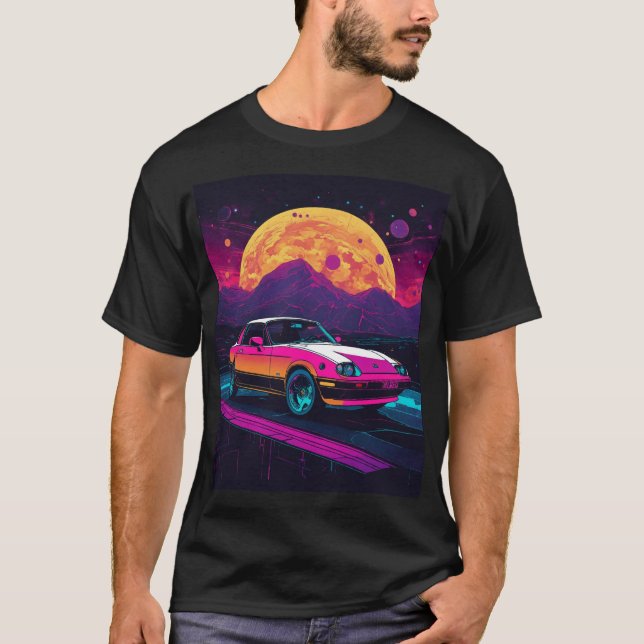 T-shirt "Cyberpunk 1985 : Miata Cosmic Odyssey" (Devant)