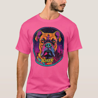 T-shirt Cyberpunk Boxer Futuristic Boxer Chien