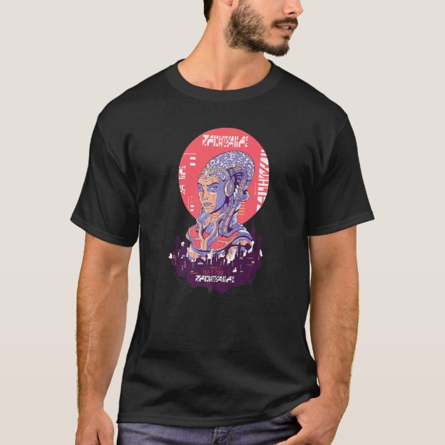T-shirt Cyberpunk Futur Rétro Paris (Devant)