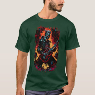 T-shirt Cyberpunk Guitare Cadeau Guitariste Rock Concert F