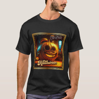 T-SHIRT CYBERPUNK HALLOWEEN CITROUILLE