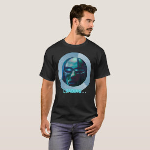 T-shirt Cyberpunk Matrix Chargement Style Tech Néon 