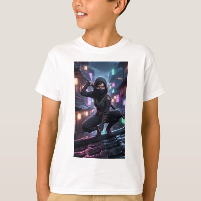 T-Shirt Cyberpunk Ninja Warrior (Devant)