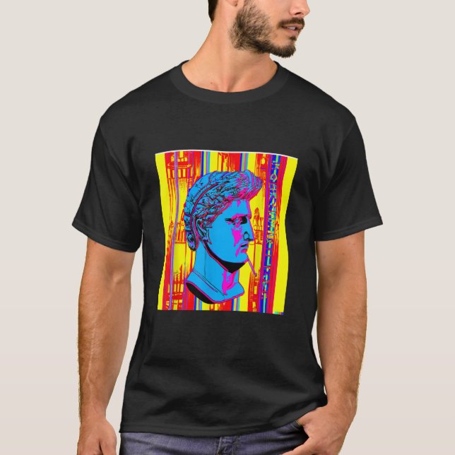 T-shirt Cyberpunk Roman Fun Pop Image Cool Retro Style De (Devant)