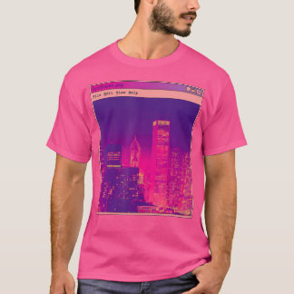 T-shirt Cyberpunk Synthwave Futuristic City Art