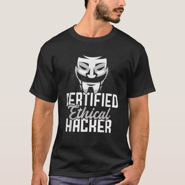 T-shirt Cybersécurité de pirate certifié éthique - Se (Devant)