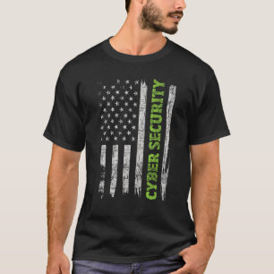 T-shirt Cybersécurité - USA Flag Computer Engineer Program