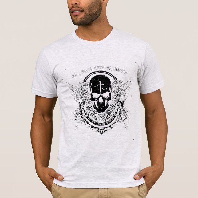 T-shirt Cybersquelette futuriste (Devant)