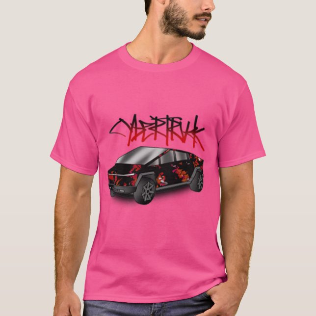 T-shirt Cybertruck rouge (Devant)