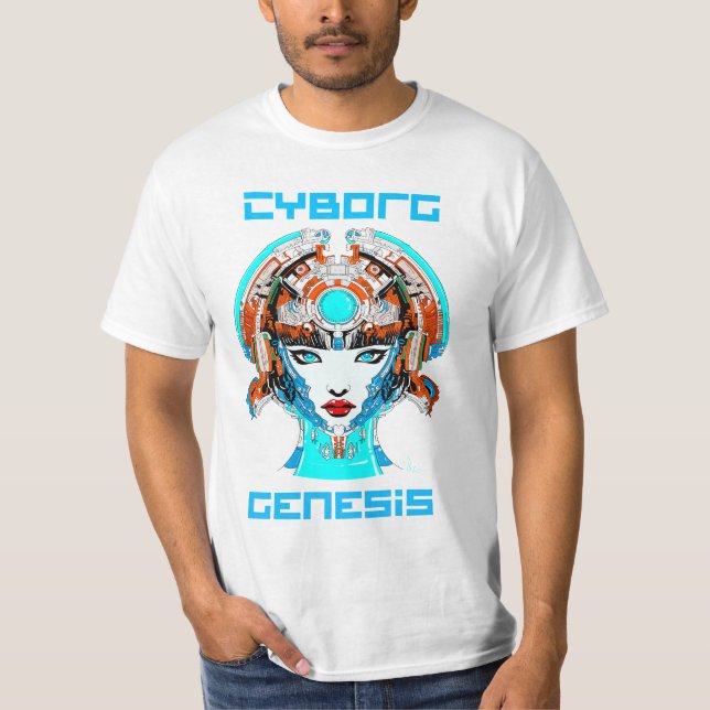T-shirt Cyborg Genesis: The Awakening (Devant)