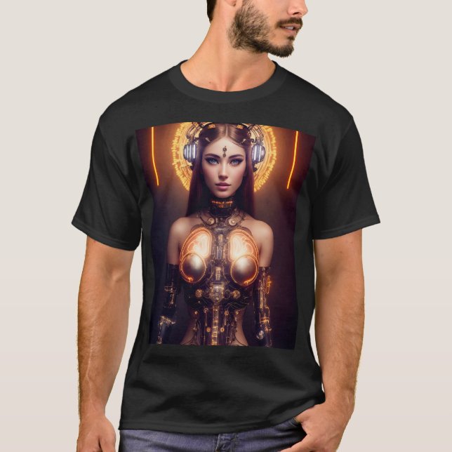 T-SHIRT CYBORG ROBOT DE VENUS GLOWING (Devant)