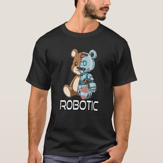 T-shirt Cyborg robotique ours (Devant)