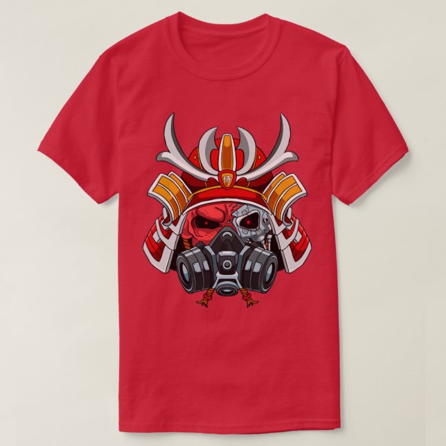 T-shirt Cyborg Samurai Guerrier Bushido Cyber esthétique (Design devant)