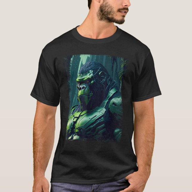 T-shirt Cyborg Silverback Gorilla - Graphique (Devant)