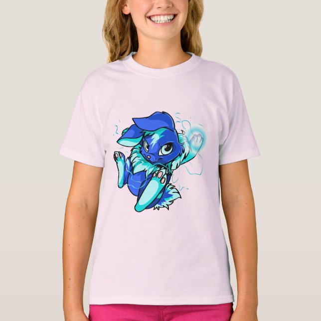 T-shirt Cybunny jaune avec étoiles (Devant)