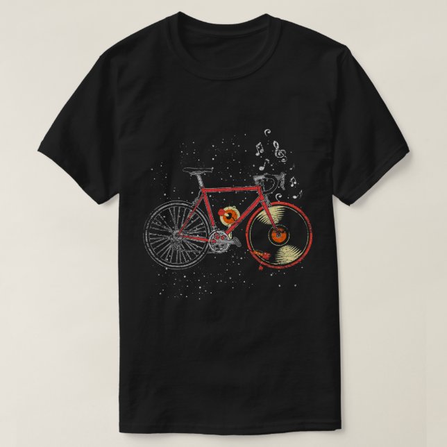 T-shirt Cycle cycliste Vinyl Bicycle (Design devant)
