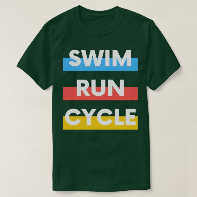 T-shirt Cycle de course de natation (Design devant)