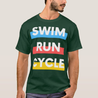 T-shirt Cycle de course de natation
