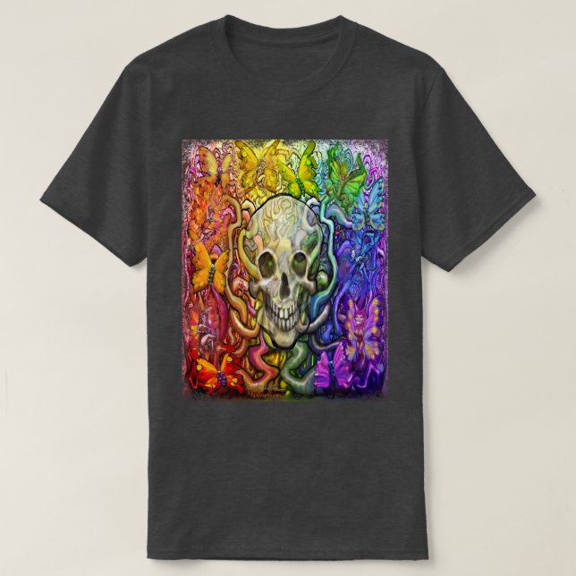 T-shirt Cycle de création Arc-en-ciel magique (Design devant)