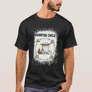 T-shirt Cycle de diabète de chat Sensibilisation au diabèt
