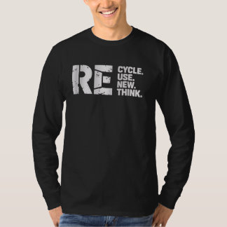 T-shirt Cycle de recyclage Réutiliser Nouvelle pensée De l