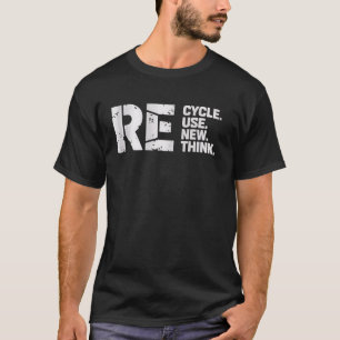 T-shirt Cycle de recyclage Réutiliser Nouvelle pensée De l