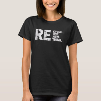 T-shirt Cycle de recyclage Réutiliser Nouvelle pensée De l