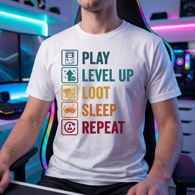 T-shirt Cycle de vie de jeu (Créateur téléchargé)