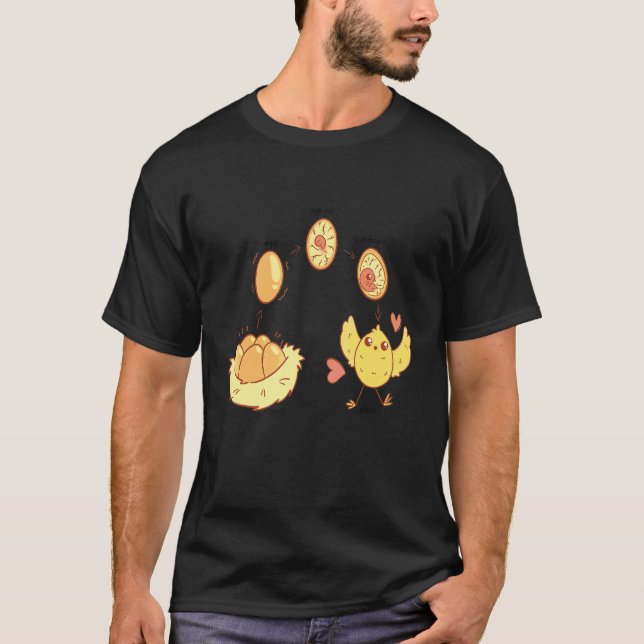 T-shirt cycle de vie des insectes poulet (Devant)