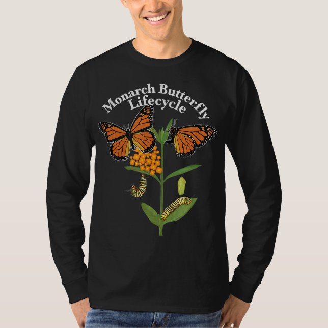 T-shirt Cycle de vie des papillons monarques du papillon m (Devant)
