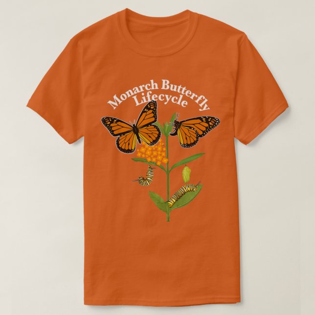 T-shirt Cycle de vie des papillons monarques du papillon m (Design devant)