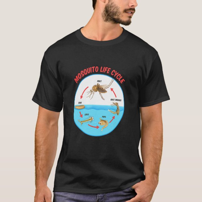 T-shirt Cycle de vie du moustique (Devant)