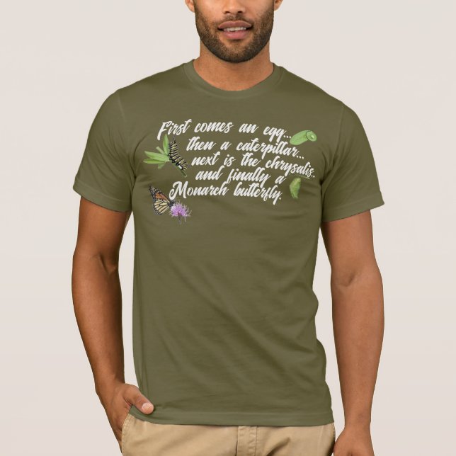 T-Shirt cycle de vie du papillon monarque (Devant)