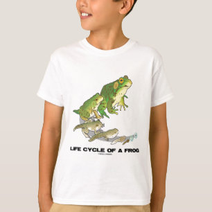 T-shirt Cycle de vie d'une grenouille (de l'oeuf au têtar