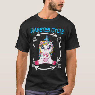 T-shirt Cycle diabétique amusant Unicorne Diabète Sensibil