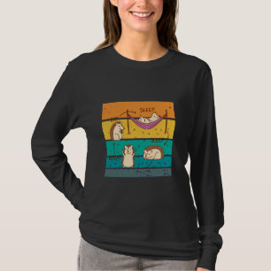 T-shirt Cycle mignon de hérisson mange sommeil répétition 