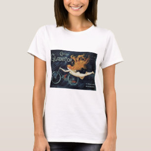 T-shirt Cycles Gladiator, Art nouveau victorien vintage