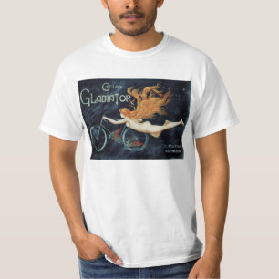 T-shirt Cycles Gladiator, Art nouveau victorien vintage