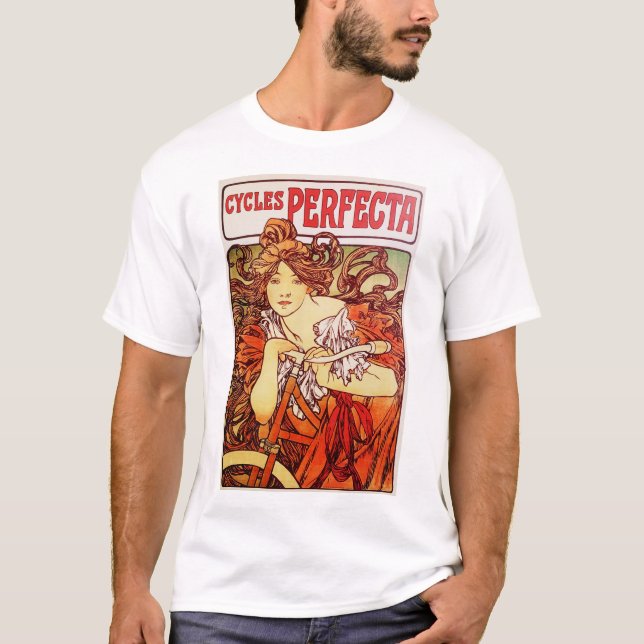 T-shirt Cycles Perfecta par Alphonse Mucha (Devant)