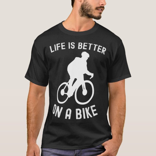 T-shirt Cycling Dad Father s  Cyclist   on a Bike (Devant)