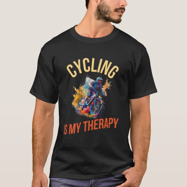 T-shirt Cycling Is My Therapy (Devant)