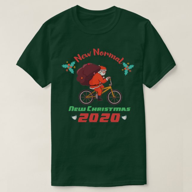T-shirt Cycling Père Noël 2020 Funny Noël cy (Design devant)